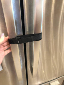 Velcro Holding RV Refrigerator Door Closed
